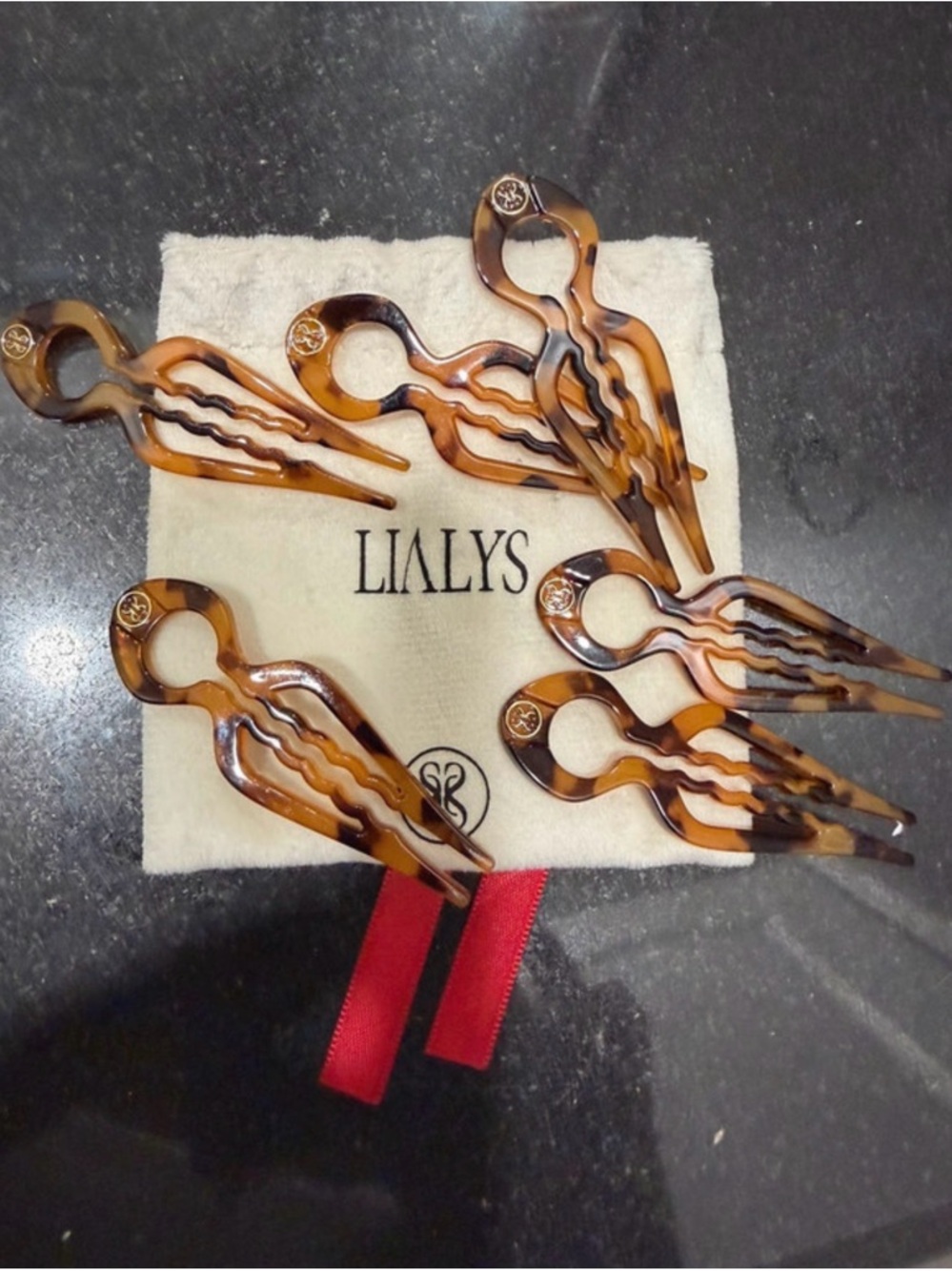 Lialys Tortoiseshell Hairpin Set - Brown